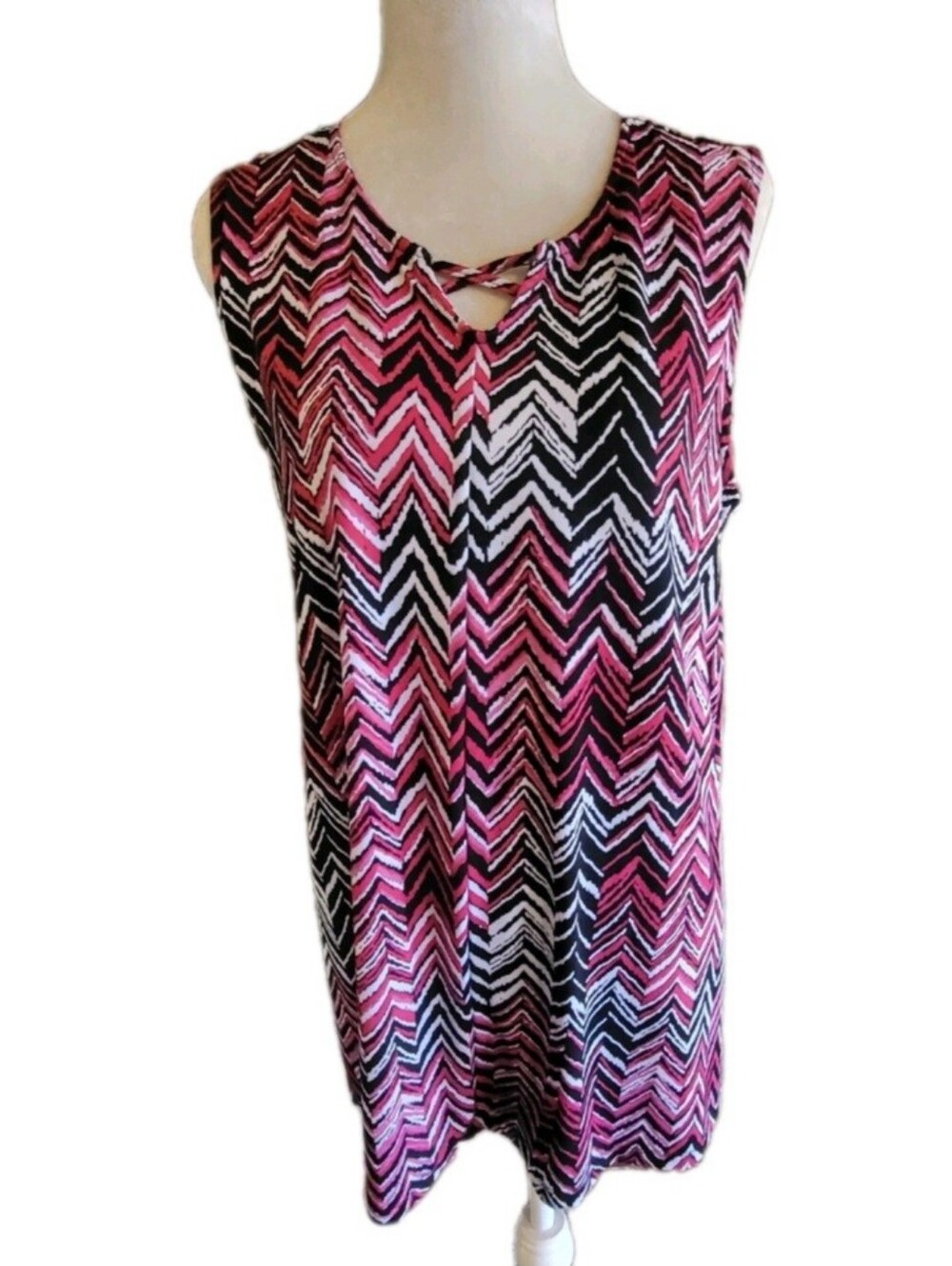 Catherines Women's Tank Top Plus Size 0X Tunic Sleeveless Blouse
